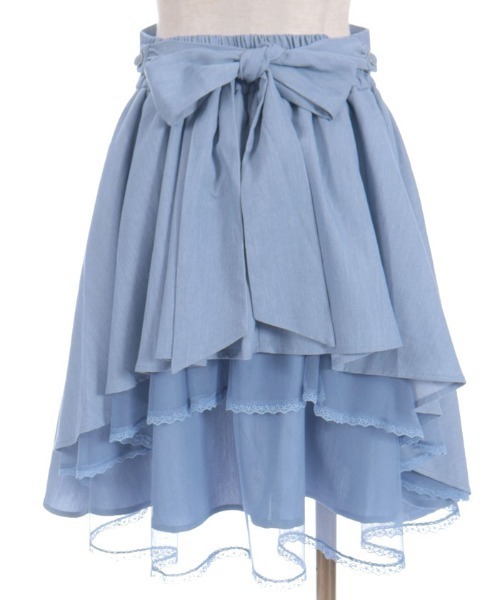 axes femme POETIQUE（アクシーズファムポエティック）の「バックフリルミドルスカート（スカート・レディース・ピンク/ミント/ブルー・MEDIUM）」の13枚目の写真