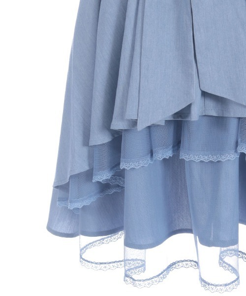 axes femme POETIQUE（アクシーズファムポエティック）の「バックフリルミドルスカート（スカート・レディース・ピンク/ミント/ブルー・MEDIUM）」の17枚目の写真