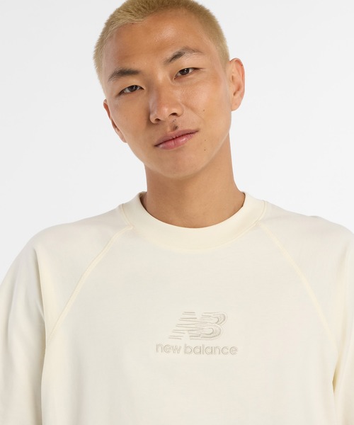 NEW BALANCE(ニューバランス)の「NB Grey ロゴ Tシャツ(Tシャツ/カットソー・メンズ・アイボリー/ダークグレー・XX-LARGE/X-LARGE/LARGE/MEDIUM/SMALL)」の16枚目の写真