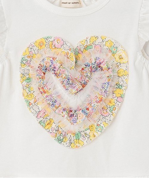 sense of wonder（センスオブワンダー）の「リバティフリルハート袖なしTシャツ（Tシャツ/カットソー・キッズ・レッド/オフホワイト/ピンク/ラベンダー・130cm/110cm/120cm/80ｃｍ/90cm/100cm）」の7枚目の写真