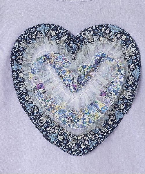 sense of wonder（センスオブワンダー）の「リバティフリルハート袖なしTシャツ（Tシャツ/カットソー・キッズ・レッド/オフホワイト/ピンク/ラベンダー・130cm/110cm/120cm/80ｃｍ/90cm/100cm）」の10枚目の写真