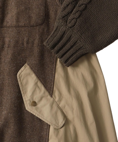 STUMBLY(スタンブリー)の「STUMBLY / CPO/mods combination CT(CPOモッズコンビネーションコート 535-1252906)(モッズコート・レディース・チャコールグレー/カーキ・36)」の11枚目の写真