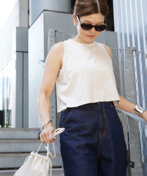 Deuxieme Classe(ドゥーズィエムクラス)の「【CELERI/セルリ】CROPPED タンクトップ(タンクトップ・レディース・ホワイト/ブラック/カーキ/アイボリー・FREE)」の17枚目の写真