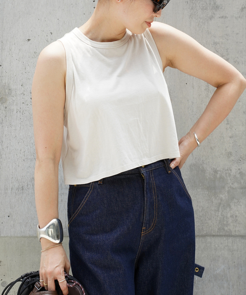 Deuxieme Classe CELERI/セルリCROPPED タンクトップ CELERI/セルリ】CROPPED タンクトップ（タンクトップ