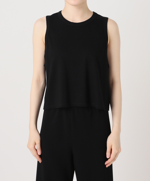 Deuxieme Classe セルリ CROPPED タンクトップ　ブラック CELERI/セルリ】CROPPED タンクトップ（タンクトップ