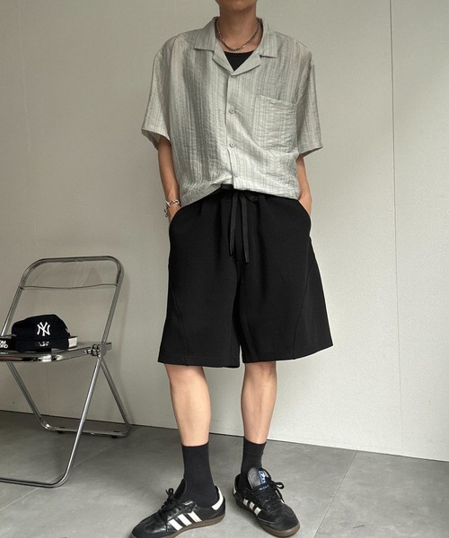 CREARE -LINO-（クレアーレリノ）の「スウェットハーフパンツ（スウェットパンツ・メンズ・チャコール/グレー/アイボリー/ブラック・FREE）」の10枚目の写真