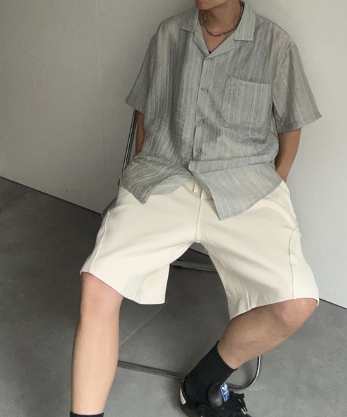 CREARE -LINO-（クレアーレリノ）の「スウェットハーフパンツ（スウェットパンツ・メンズ・チャコール/グレー/アイボリー/ブラック・FREE）」の5枚目の写真