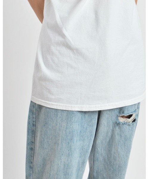 MODISH GAZE（モディシュガゼ）の「【MODISH GAZE】ピグメントSICK刺繍Tシャツ 半袖（Tシャツ/カットソー・メンズ・オリーブ/スミクロ/ホワイト/バーガンディー・X-LARGE/MEDIUM/LARGE）」の13枚目の写真
