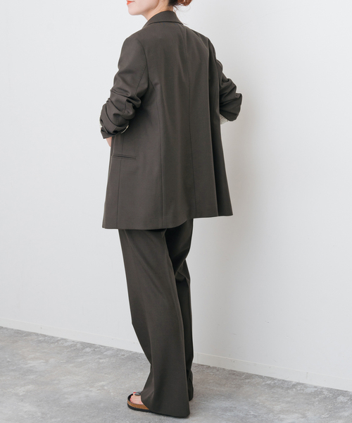 Spick & Span（スピックアンドスパン）の「ウールブレンドダブルブレストジャケット（テーラードジャケット・レディース・チャコールグレー/ブラウン/ネイビー・34/36/38/40）」の16枚目の写真
