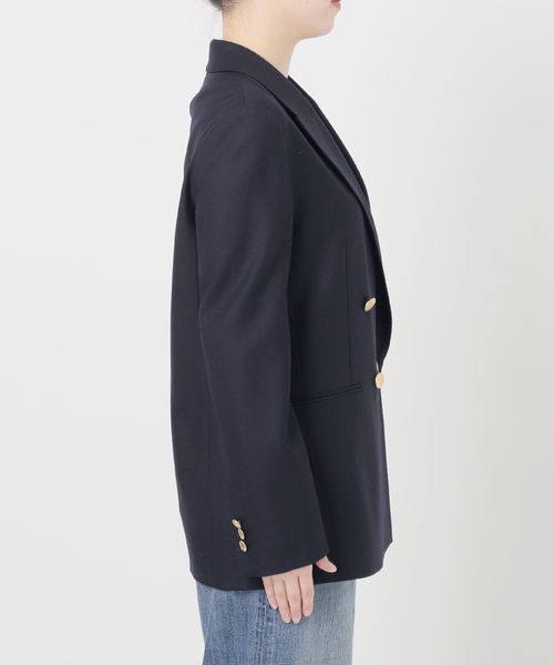 ウールブレンドダブルブレストジャケット（テーラードジャケット