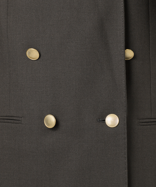 美品✨スピックアンドスパン ウール ダブルジャケット 紺ブレ 金ボタン 36 S ウールブレンドダブルブレストジャケット（テーラードジャケット