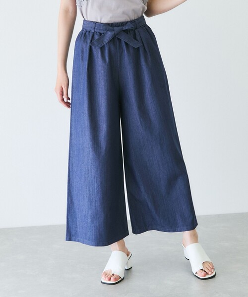 Jayro(ジャイロ)の「スラブデニムクロプトワイドパンツ(その他パンツ・レディース・ネイビー/ダークブラウン/チャコールグレー/ブラック・M)」の8枚目の写真