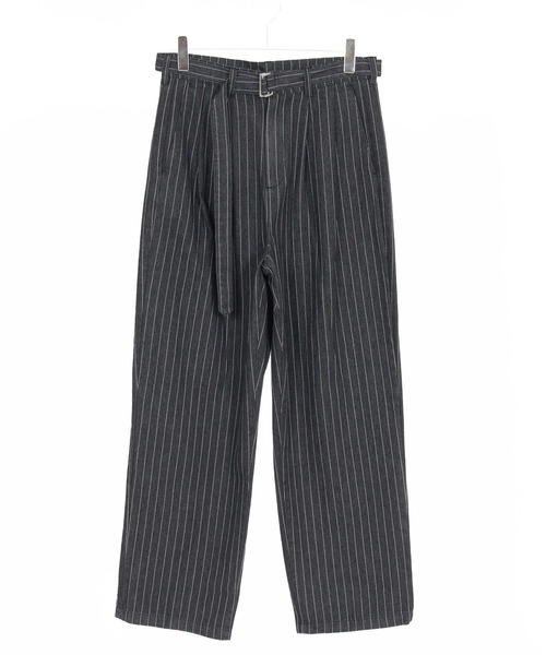 パンツ HAVERSACK 2tuck cotton stripe trousers M パンツ