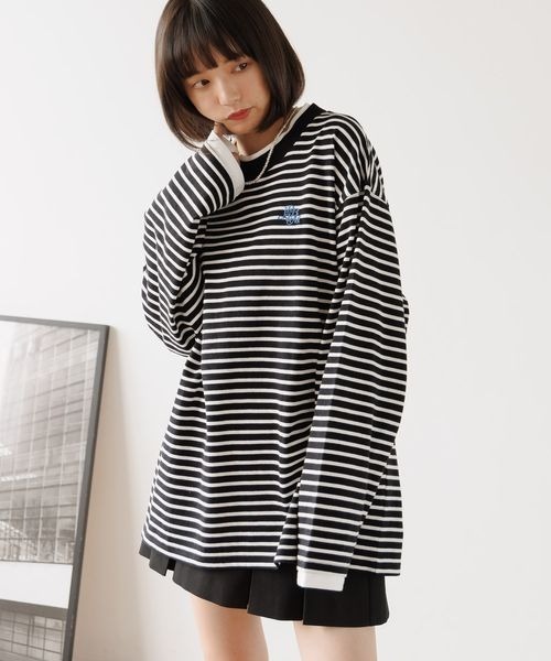 セール】《UNISEX》レイヤードルーズロンT（Tシャツ/カットソー