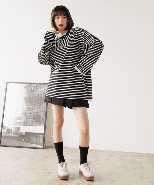 PBLIM(ページボーイリム)の「《UNISEX》レイヤードルーズロンT(Tシャツ/カットソー・レディース・グリーン系その他/ブラック系その他/ブラウン/チャコールグレー・FREE)」の8枚目の写真