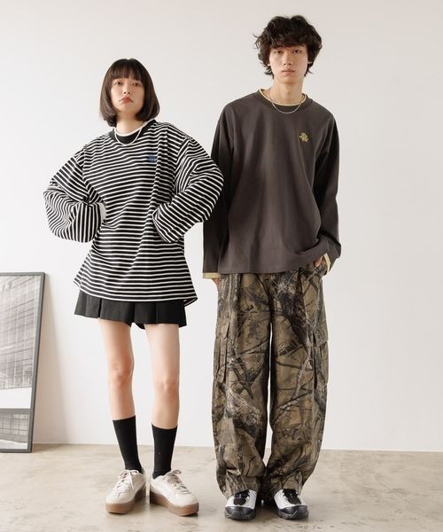 PBLIM(ページボーイリム)の「《UNISEX》レイヤードルーズロンT(Tシャツ/カットソー・レディース・グリーン系その他/ブラック系その他/ブラウン/チャコールグレー・FREE)」の14枚目の写真