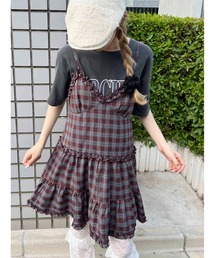 PHILLY（フィリー）の「《2way》フリル切替チェックキャミワンピース（ワンピース）」