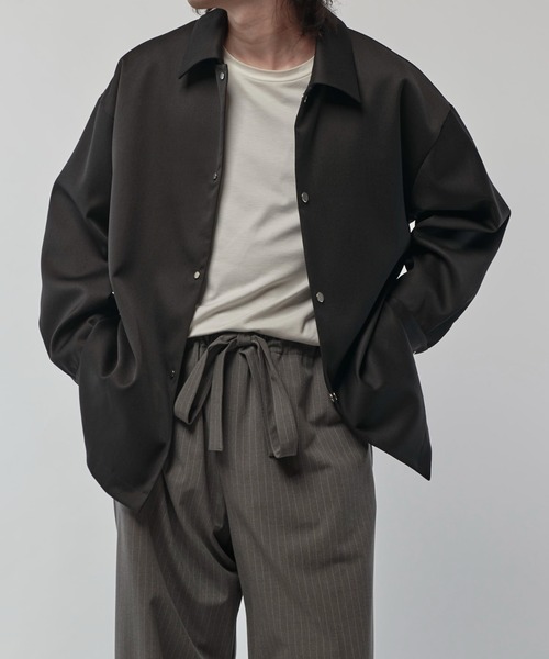 Lui's（ルイス）の「ドットシャツブルゾン（シャツ/ブラウス・メンズ・ベージュ/ブラック・FREE）」の4枚目の写真