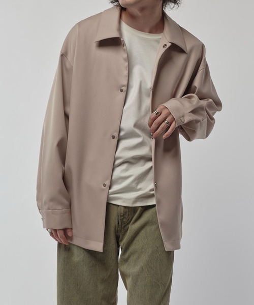 Lui's（ルイス）の「ドットシャツブルゾン（シャツ/ブラウス・メンズ・ベージュ/ブラック・FREE）」の10枚目の写真