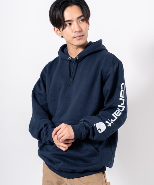 Carhartt(カーハート)の「【CARHARTT】プルオーバーパーカー 裏起毛 大きめ(パーカー・レディース・ブラック/グレー/チャコールグレー/ネイビー/ブラウン・XL/L/S/M)」の5枚目の写真
