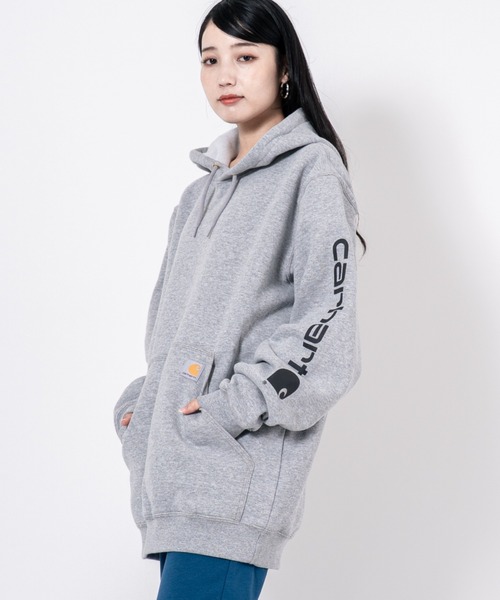 Carhartt(カーハート)の「【CARHARTT】プルオーバーパーカー 裏起毛 大きめ(パーカー・レディース・ブラック/グレー/チャコールグレー/ネイビー/ブラウン・XL/L/S/M)」の19枚目の写真