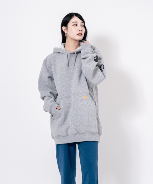 Carhartt(カーハート)の「【CARHARTT】プルオーバーパーカー 裏起毛 大きめ(パーカー・レディース・ブラック/グレー/チャコールグレー/ネイビー/ブラウン・XL/L/S/M)」の20枚目の写真