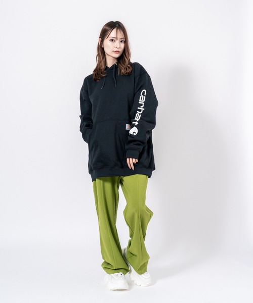 Carhartt(カーハート)の「【CARHARTT】プルオーバーパーカー 裏起毛 大きめ(パーカー・レディース・ブラック/グレー/チャコールグレー/ネイビー/ブラウン・XL/L/S/M)」の10枚目の写真