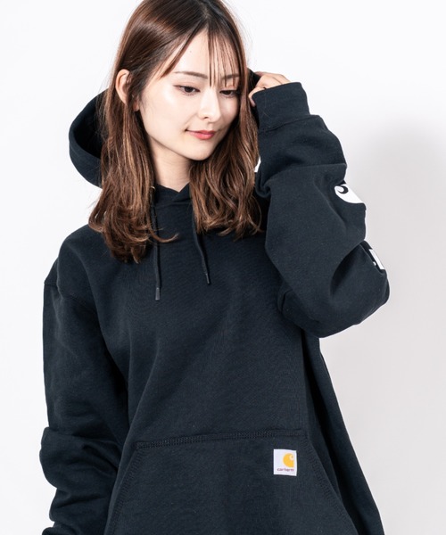 Carhartt(カーハート)の「【CARHARTT】プルオーバーパーカー 裏起毛 大きめ(パーカー・レディース・ブラック/グレー/チャコールグレー/ネイビー/ブラウン・XL/L/S/M)」の7枚目の写真