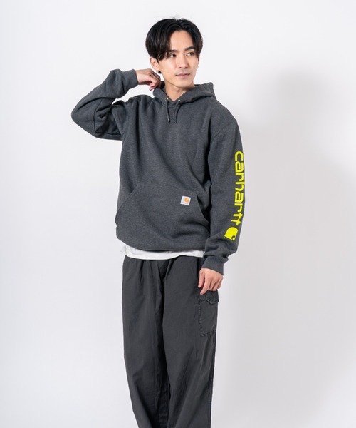 Carhartt(カーハート)の「【CARHARTT】プルオーバーパーカー 裏起毛 大きめ(パーカー・レディース・ブラック/グレー/チャコールグレー/ネイビー/ブラウン・XL/L/S/M)」の17枚目の写真