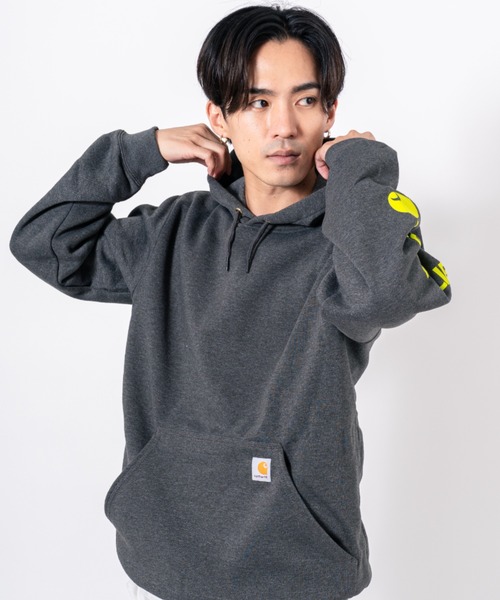 Carhartt(カーハート)の「【CARHARTT】プルオーバーパーカー 裏起毛 大きめ(パーカー・レディース・ブラック/グレー/チャコールグレー/ネイビー/ブラウン・XL/L/S/M)」の14枚目の写真