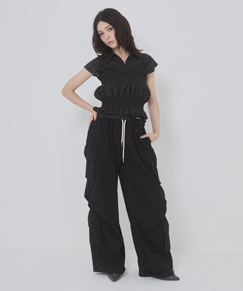 ENVYM(アンビー)の「ブロードシャーリングビスチェノースリブラウス(シャツ/ブラウス・レディース・ブルー/ブラック/ホワイト・FREE)」の22枚目の写真