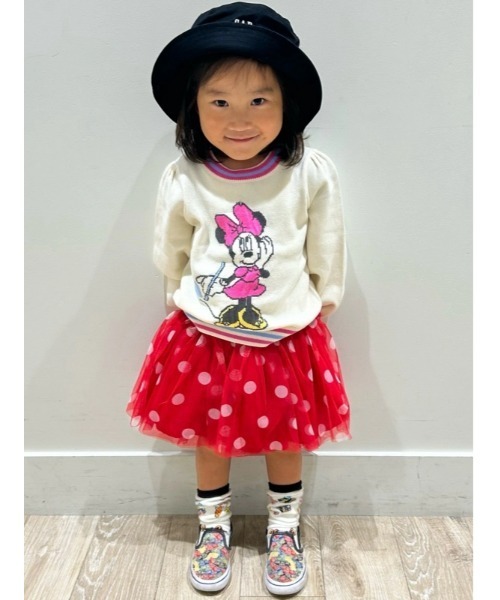 GAP（ギャップ）の「Gap × ディズニー ミニーマウス セーター (幼児・ベビー)（ニット/セーター・キッズ・アイボリー/レッド・70cm/80ｃｍ/90cm/95cm/100cm/105cm/110cm）」の5枚目の写真
