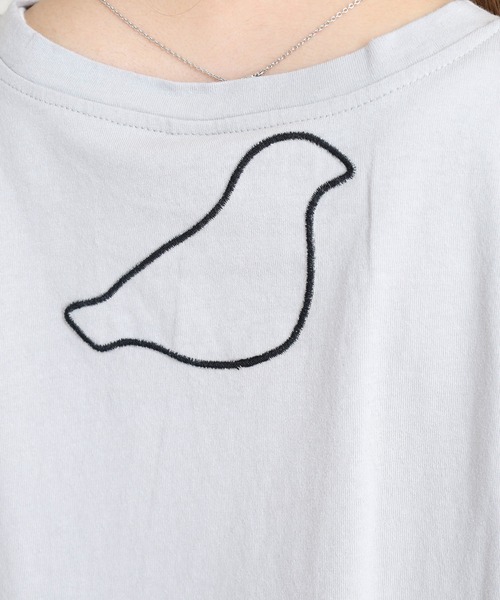 Emago（イマゴ）の「EMAGO ポケット付きプリントＴ（Tシャツ/カットソー・レディース・ライトグレー/ホワイト/ブラック・FREE）」の16枚目の写真