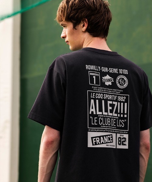 le coq sportif（ルコックスポルティフ）の「【ルコックスポルティフ】吸汗速乾/UVカットコットンライクポリエステルバックプリント半袖Tシャツ（Tシャツ/カットソー・メンズ・ホワイト/ブラック/ネイビー・M/L/XL）」の2枚目の写真