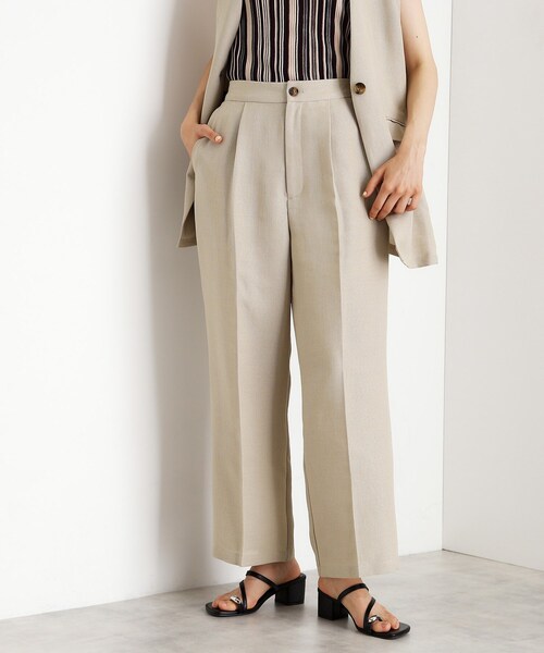 THE SHOP TK (ザ ショップ ティーケー )の「パナマパンツ【洗える】(その他パンツ・レディース・ベージュ/スミクロ・12/13)」の1枚目の写真