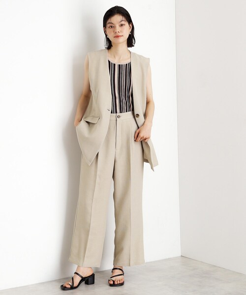THE SHOP TK (ザ ショップ ティーケー )の「パナマパンツ【洗える】(その他パンツ・レディース・ベージュ/スミクロ・12/13)」の5枚目の写真