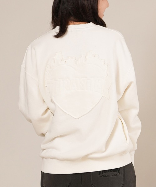 THRASHER(スラッシャー)の「THRASHER/スラッシャー スウェット トレーナー 254TH2TR061(スウェット・レディース・アイボリー/ブラック・M/L)」の2枚目の写真
