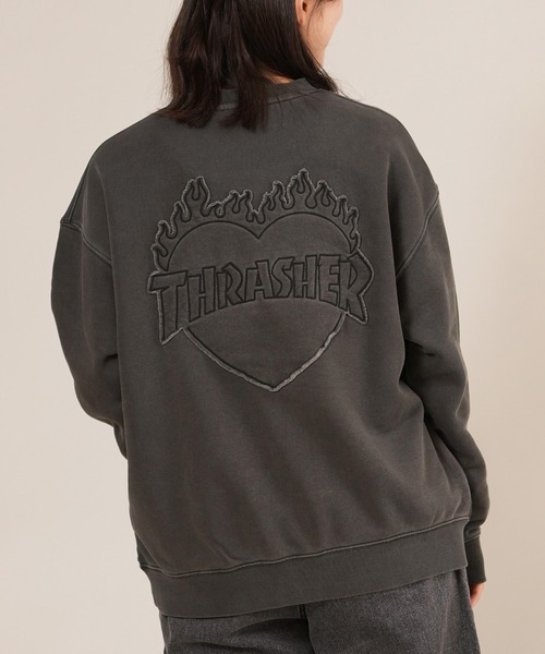 THRASHER(スラッシャー)の「THRASHER/スラッシャー スウェット トレーナー 254TH2TR061(スウェット・レディース・アイボリー/ブラック・M/L)」の1枚目の写真