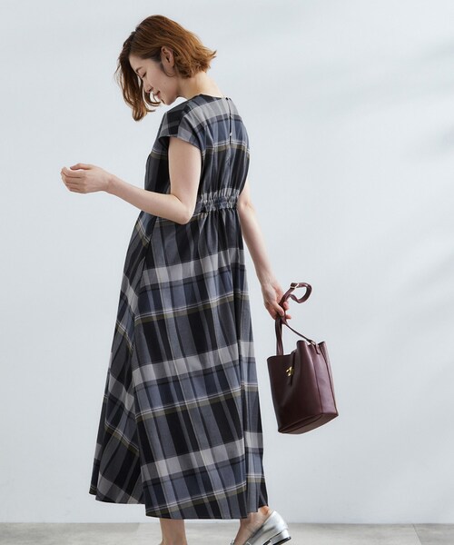 セール】秋を先取り！ビッグチェック フィット＆フレアワンピース