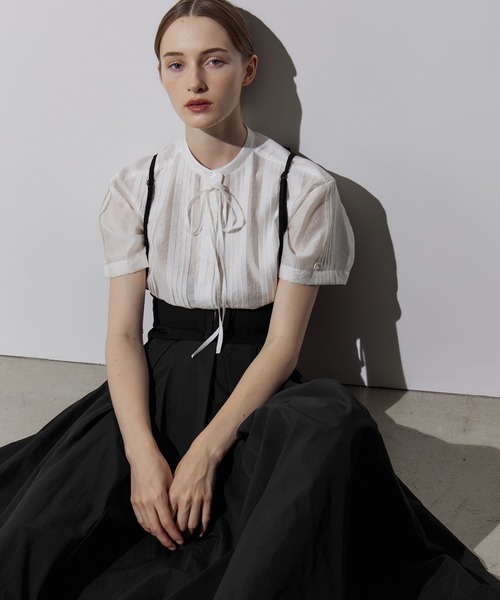 LE CIEL BLEU(ルシェルブルー)の「プリーテッドシャツ / Pleated Shirt(シャツ/ブラウス・レディース・ライトブルー/ブラック/オフホワイト/ピンク・38/36)」の6枚目の写真