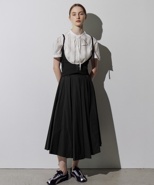 LE CIEL BLEU(ルシェルブルー)の「プリーテッドシャツ / Pleated Shirt(シャツ/ブラウス・レディース・ライトブルー/ブラック/オフホワイト/ピンク・38/36)」の5枚目の写真