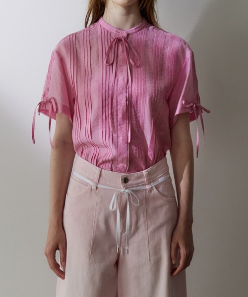 LE CIEL BLEU(ルシェルブルー)の「プリーテッドシャツ / Pleated Shirt(シャツ/ブラウス・レディース・ライトブルー/ブラック/オフホワイト/ピンク・38/36)」の21枚目の写真