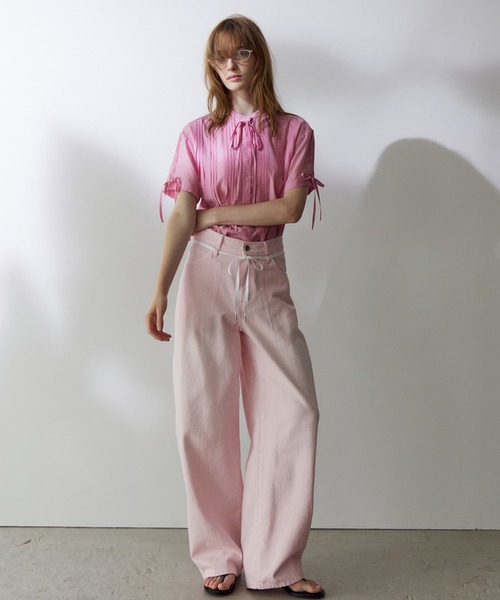 LE CIEL BLEU(ルシェルブルー)の「プリーテッドシャツ / Pleated Shirt(シャツ/ブラウス・レディース・ライトブルー/ブラック/オフホワイト/ピンク・38/36)」の18枚目の写真