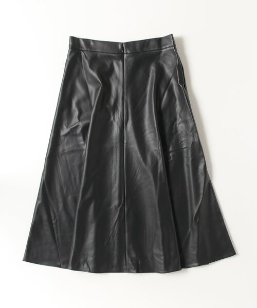 BANANA REPUBLIC FACTORY STORE（バナナリパブリック ファクトリーストア）の「BANANA REPUBLIC FACTORY STORE　　日本限定 ヴィーガンレザー Aラインミディスカート（スカート・レディース・ブラック/ブラウン・0/2/4/6/8）」の3枚目の写真