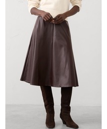 BANANA REPUBLIC FACTORY STORE | BANANA REPUBLIC FACTORY STORE　　日本限定 ヴィーガンレザー Aラインミディスカート(スカート)