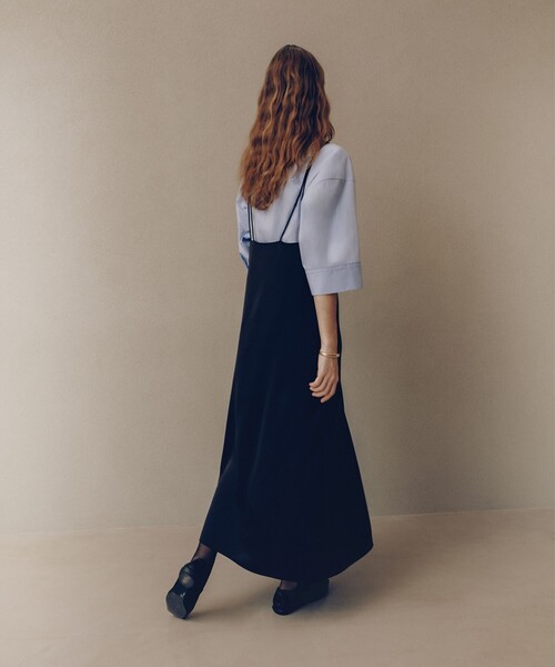 Demi-Luxe BEAMS（デミルクス ビームス）の「ダブルストラップ キャミソール ワンピース（ワンピース・レディース・ブラック/ベージュ・36/38）」の3枚目の写真