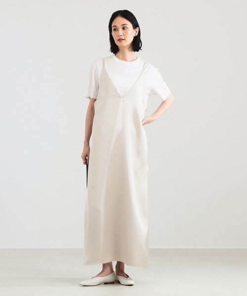 Demi-Luxe BEAMS（デミルクス ビームス）の「ダブルストラップ キャミソール ワンピース（ワンピース・レディース・ブラック/ベージュ・36/38）」の17枚目の写真