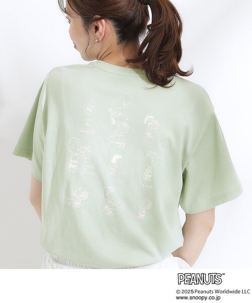 PEANUTS(ピーナッツ)の「【PEANUTS】ひんやりTシャツ(Tシャツ/カットソー・レディース・チャコールグレー/ベージュ系その他3/ブラック/イエロー系その他/ブラウン系/ライトベージュ/ホワイト系1/ホワイト/ライトグレー/グリーン系/オレンジ系/チャコール・01/02/03/04)」の10枚目の写真