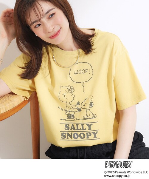 PEANUTS(ピーナッツ)の「【PEANUTS】ひんやりTシャツ(Tシャツ/カットソー・レディース・チャコールグレー/ベージュ系その他3/ブラック/イエロー系その他/ブラウン系/ライトベージュ/ホワイト系1/ホワイト/ライトグレー/グリーン系/オレンジ系/チャコール・01/02/03/04)」の11枚目の写真