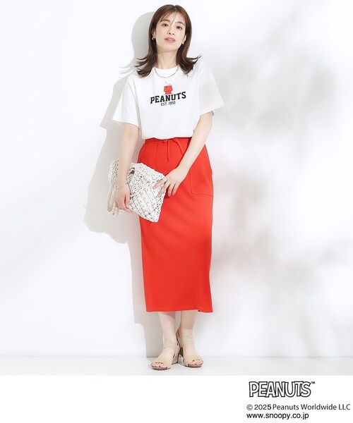 PEANUTS(ピーナッツ)の「【PEANUTS】ひんやりTシャツ(Tシャツ/カットソー・レディース・チャコールグレー/ベージュ系その他3/ブラック/イエロー系その他/ブラウン系/ライトベージュ/ホワイト系1/ホワイト/ライトグレー/グリーン系/オレンジ系/チャコール・01/02/03/04)」の15枚目の写真